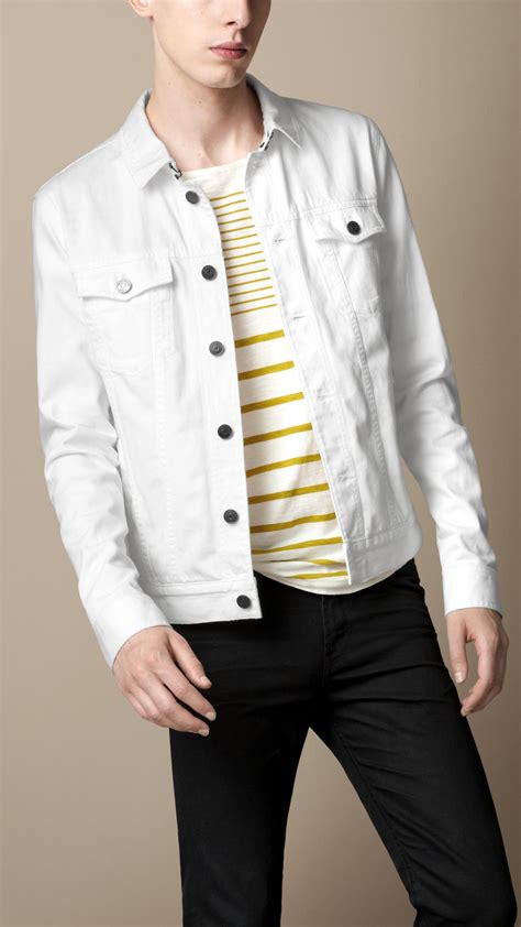 burberry white denim jacket